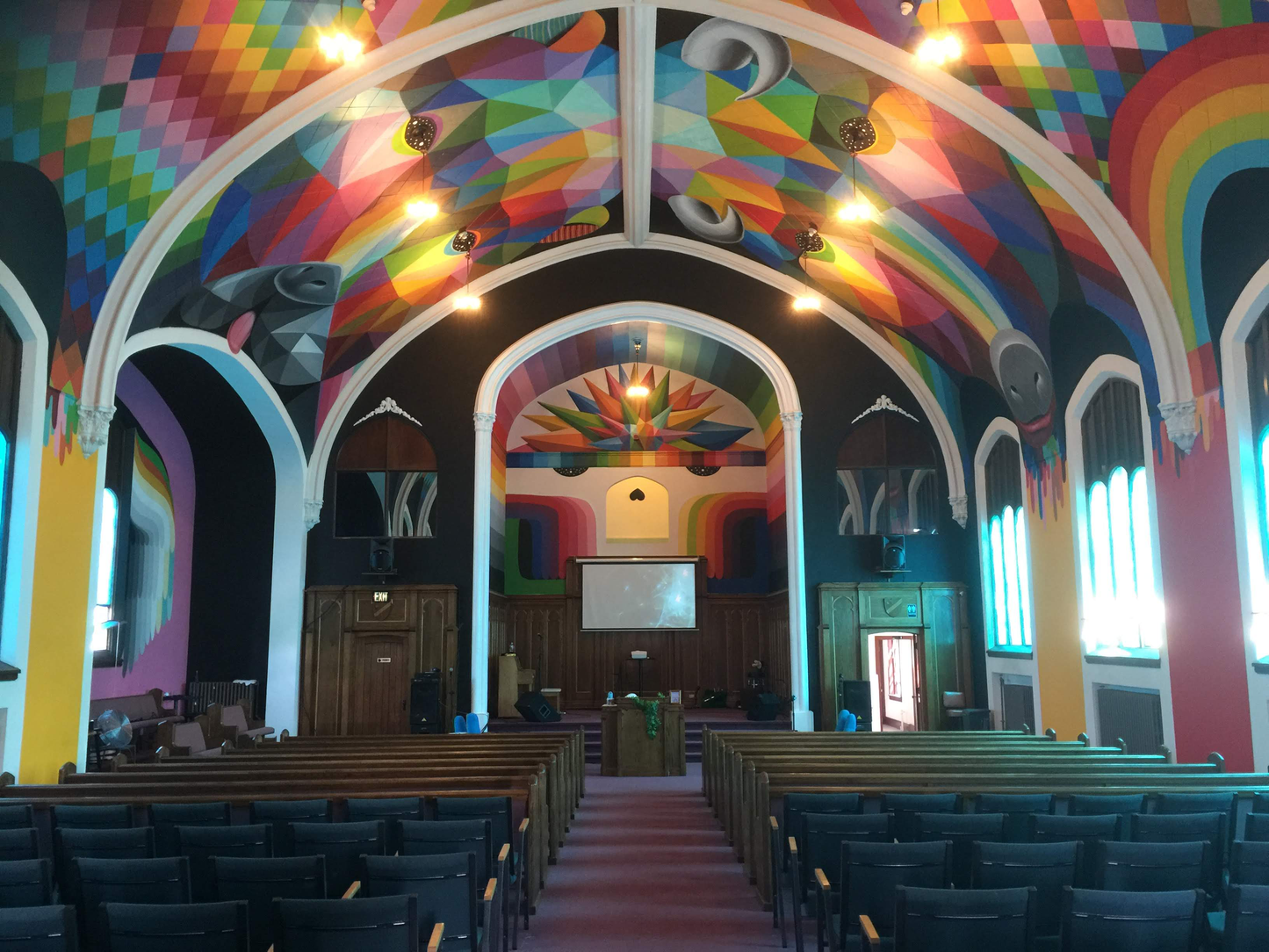 Okuda San Miguel “Skull Ministry" signed limited edition giclée