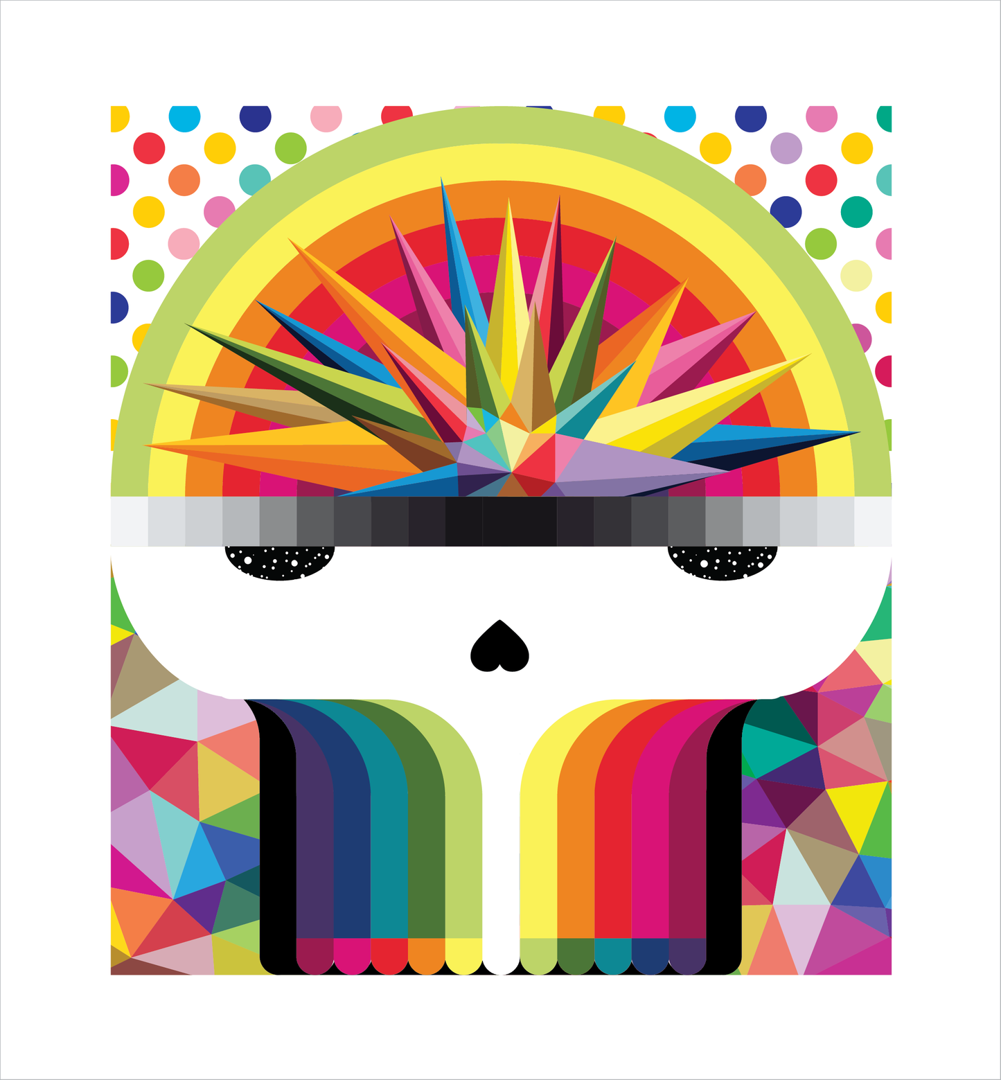 Okuda San Miguel “Skull Ministry" signed limited edition giclée